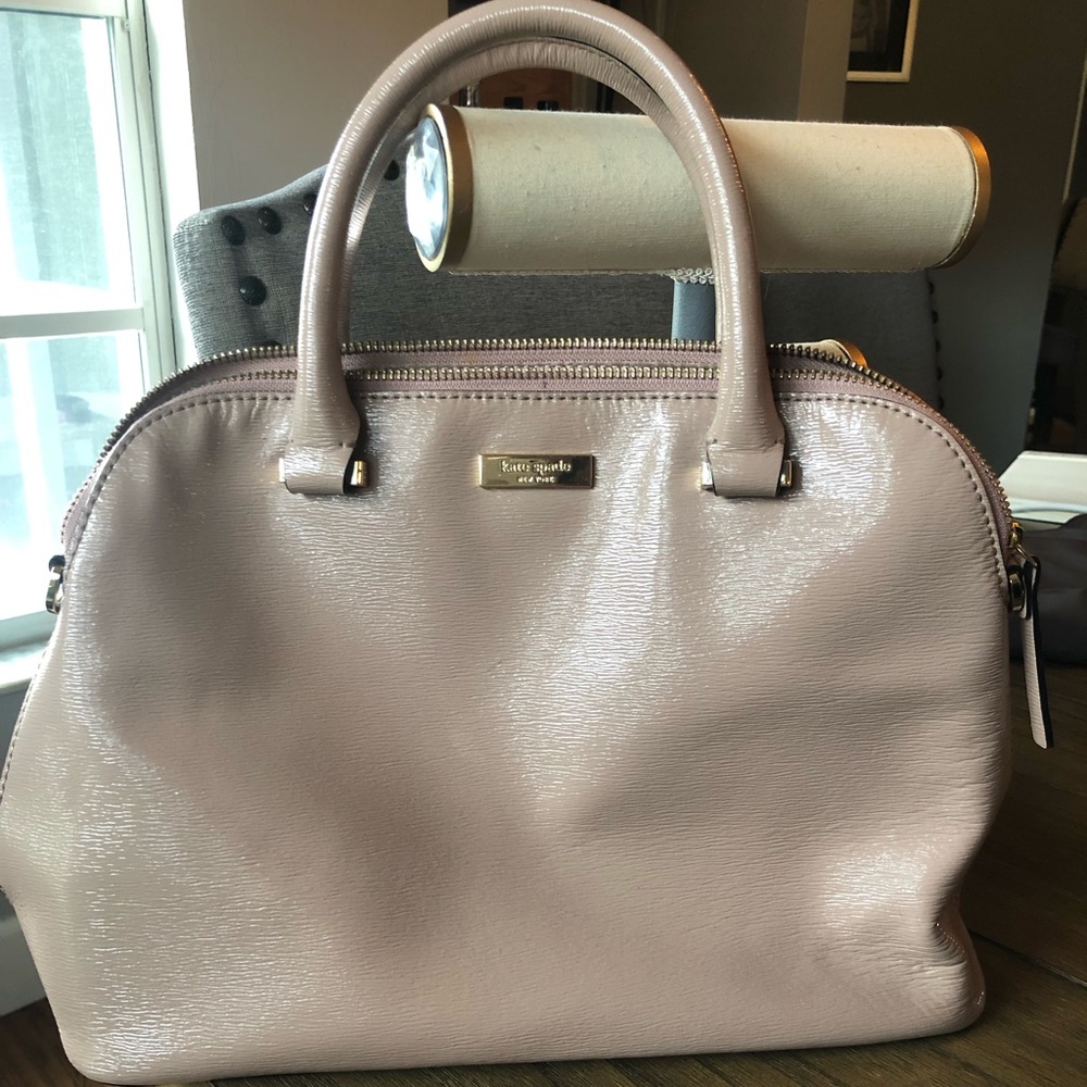 Taupe late spade bag